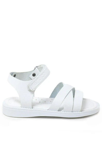 Artico Alexia Hakiki Deri Vaketa Beyaz Kız Çocuk Bebek Sandalet - 2