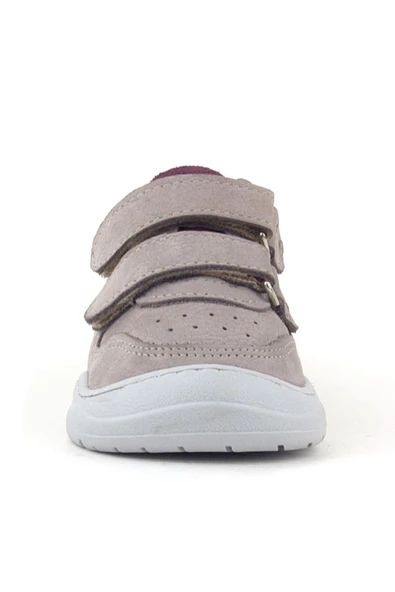 Rakerplus Schaggy Hakiki Deri Açık Bej Bordo Bebek Spor Ayakkabı - Resim 4