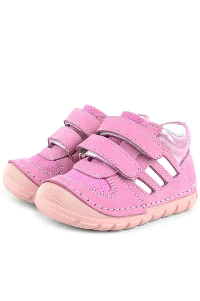 Rakerplus Grizzy Hakiki Deri Pembe İlk Adım Kız Bebek Ayakkabısı - 3