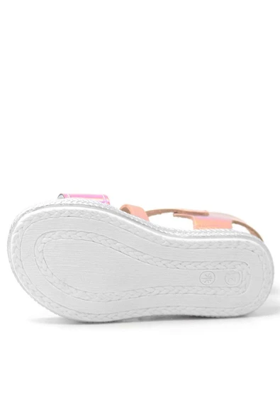 Artico Elenis Hakiki Deri Pembe Kız Bebek Sandalet - 7