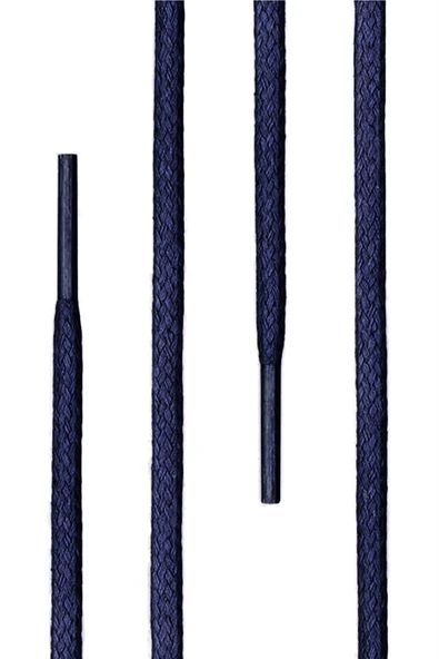 120 Cm 4 MM Lacivert Yuvarlak 1 Çift Ayakkabı Bağcığı - Resim 2