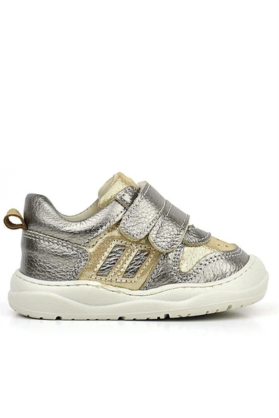 Rakerplus Schaggy Hakiki Deri Gold Bebek Spor Ayakkabı - Resim 9
