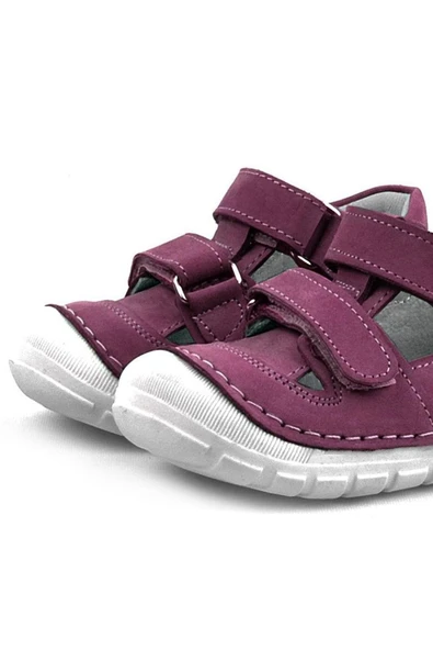 Rakerplus Ruby Hakiki Deri Mor Yazlık İlk Adım Ayakkabısı - 7