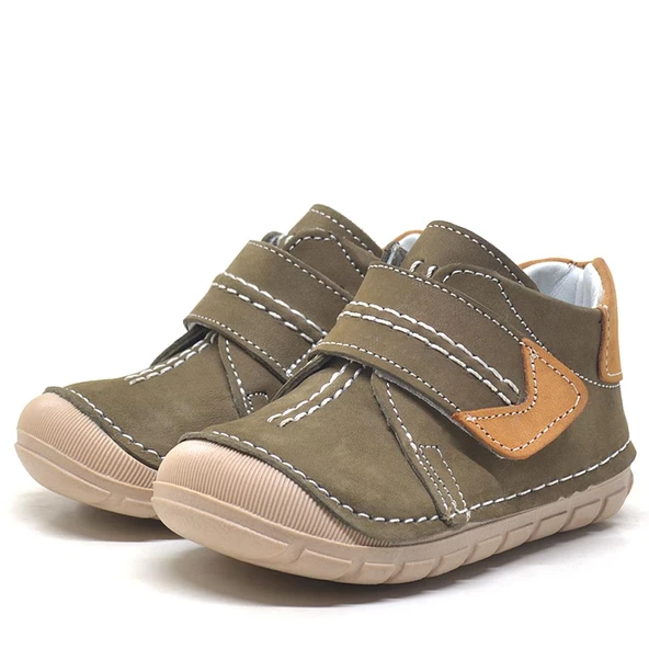 Rakerplus Popeye Hakiki Deri Haki İlk Adım Unisex Bebek Ayakkabısı - 3