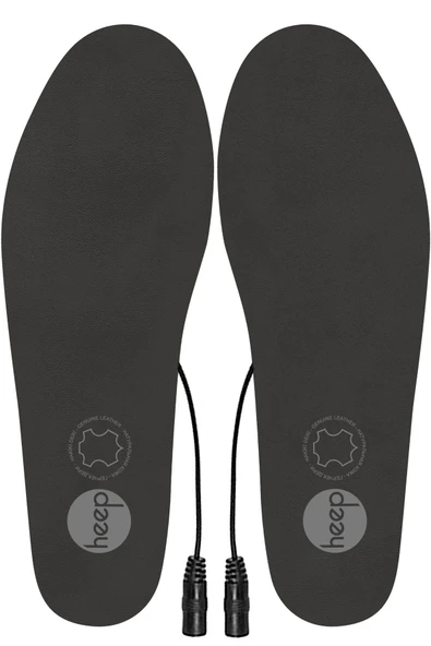 Elektrikli Taşınabilir Kablolu 35-45 Numara Deri Gri Isıtıcılı Ayakkabı Tabanlığı - 3