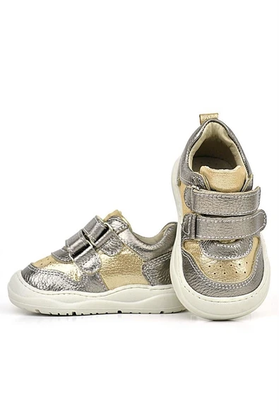 Rakerplus Schaggy Hakiki Deri Gold Bebek Spor Ayakkabı - Resim 6