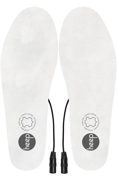 Elektrikli Taşınabilir Kablolu 35-45 Numara Deri Beyaz Isıtıcılı Ayakkabı Tabanlığı - 3