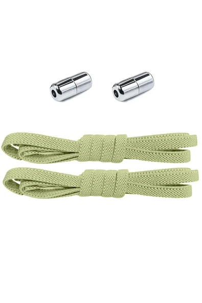 Ayarlanabilir 1 Çift Yeşil Vidalı Kapsül Uçlu 6 MM Lastik Pratik Bağcık