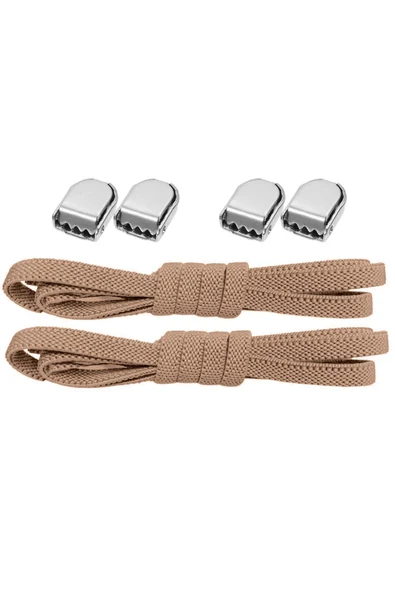 Akıllı Kilitli Ayarlanabilir 1 Çift Vizon 6 MM Lastik Pratik Bağcık ürün görseli