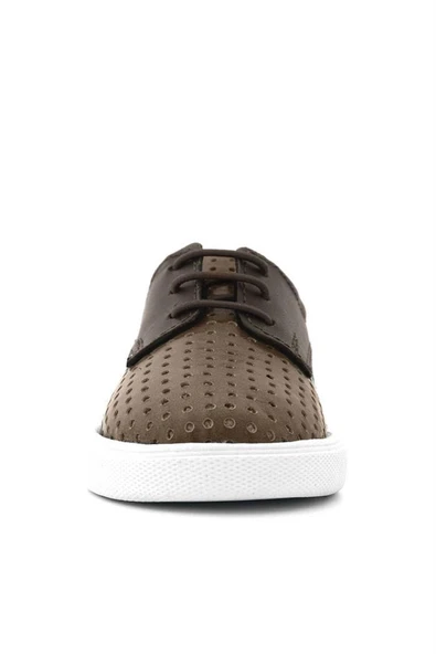 Rakerplus Hakiki Deri Kahverengi Lastikli Erkek Çocuk Günlük Ayakkabı - Resim 12