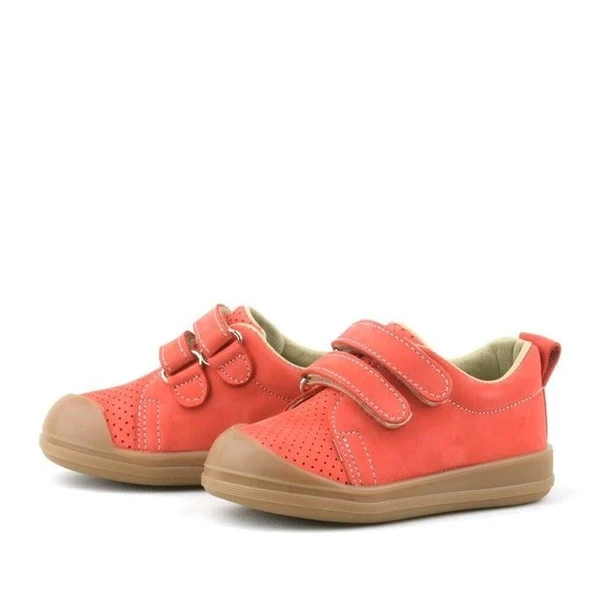 Rakerplus Sonic Hakiki Deri Turuncu Cırtlı Anatomik Bebek Spor Ayakkabı Sneaker - 12
