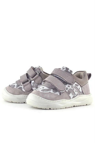 Rakerplus Schaggy Hakiki Deri Bej Desenli Bebek Spor Ayakkabı - Resim 5