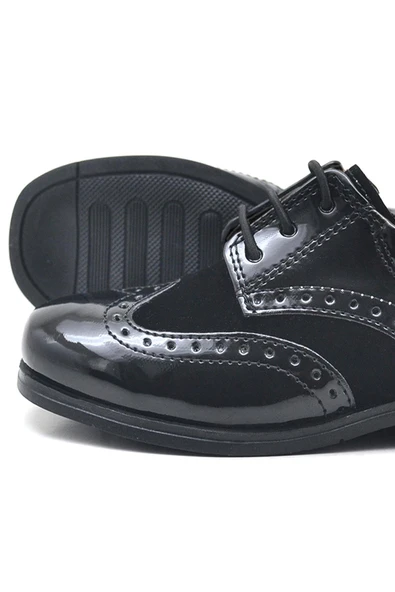 Rakerplus Titan Rugan Bağcıklı Klasik Erkek Bebek Abiye Ayakkabı - Resim 12