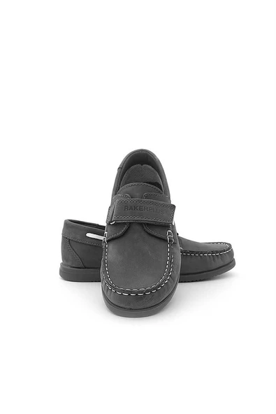 Rakerplus Simurg Hakiki Deri Gri Erkek Çocuk Ayakkabı - Resim 9