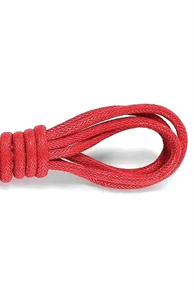 60 Cm Kırmızı Mumlu Klasik Ayakkabı Bağcığı - Resim 2