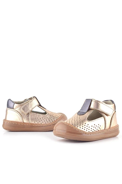 Rakerplus Shaun Hakiki Deri Bakır Cırtlı Anatomik Kız Bebek Sandalet - 7