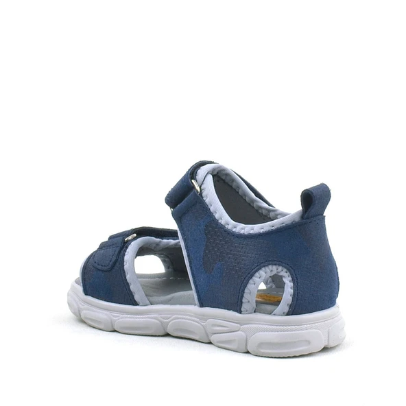 Rakerplus Wisps Hakiki Deri Lacivert Kamuflaj Bebek Sandalet - 3