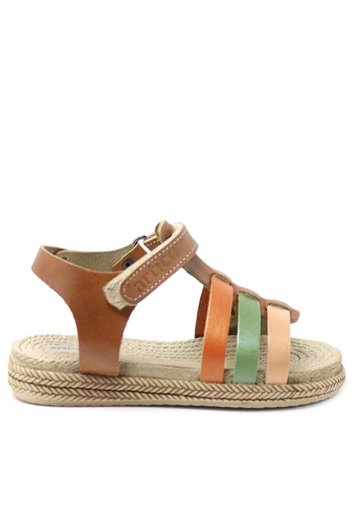 Artico Bellini Hakiki Deri Taba Vaketa Kız Bebek Çocuk Sandalet - 2