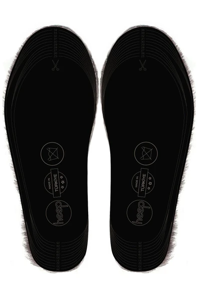 Heep Gerçek Kürklü Hakiki Deri 25-35 Numara Ayakkabı Küçültme Tabanlığı - Resim 3