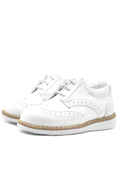 Rakerplus Hidra Beyaz Rugan Bağcıklı Erkek Bebek Ayakkabı - 9