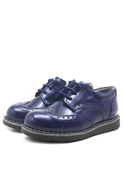 Rakerplus Hidra Lacivert Rugan Yüksek Tabanlı Erkek Bebek Ayakkabı - Resim 4