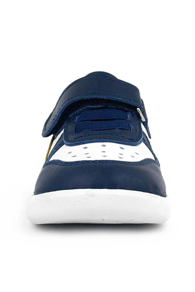 Rakerplus Hakiki Deri Anatomik Lacivert Beyaz Bebek Spor Ayakkabı - Resim 3