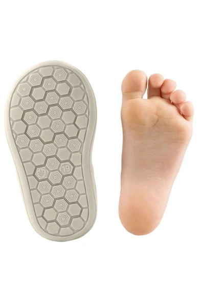 Rakerplus Shaun Hakiki Deri Lacivert Beyaz Cırtlı Anatomik Bebek Sandalet - Resim 9