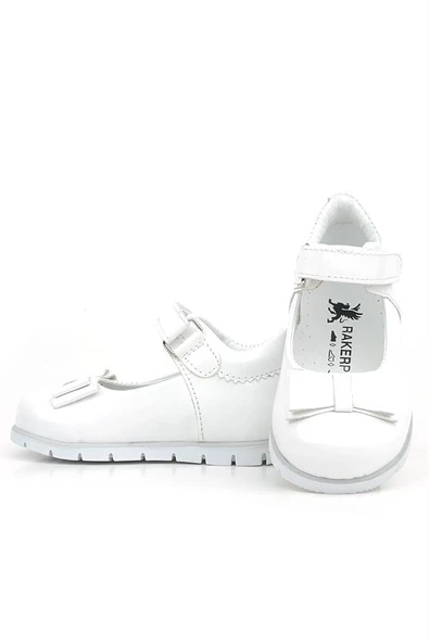 Rakerplus Beyaz Rugan Fiyonklu Kız Bebek Babet Ayakkabı - Resim 11