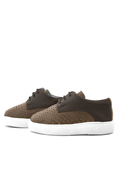 Rakerplus Hakiki Deri Kahverengi Lastikli Erkek Çocuk Günlük Ayakkabı - Resim 6