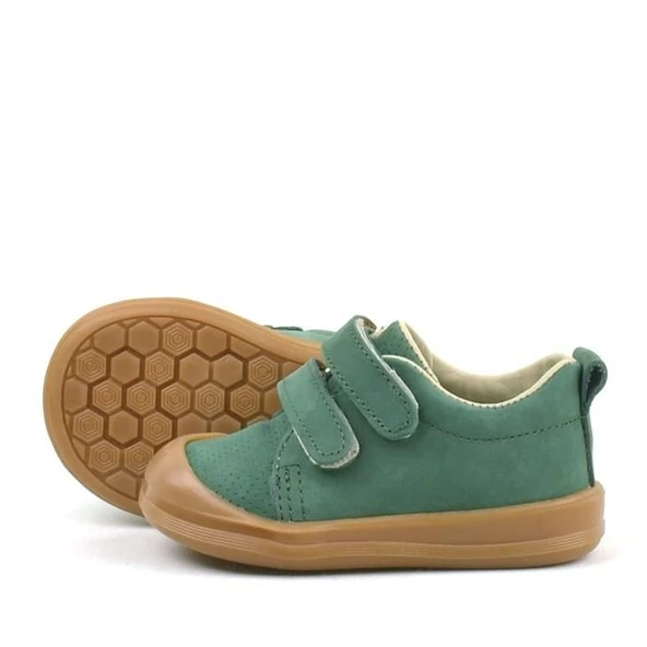 Rakerplus Sonic Hakiki Deri Yeşil Cırtlı Anatomik Bebek Spor Ayakkabı Sneaker - 6