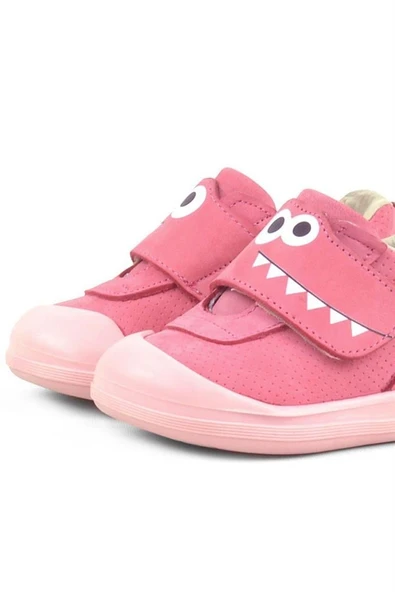 Rakerplus Dino Hakiki Deri Pembe Yüksek Bilekli Bebek Ayakkabı - Resim 7