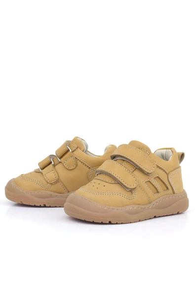 Rakerplus Schaggy Hakiki Deri Taba Cırtlı Bebek Spor Ayakkabı - Resim 5