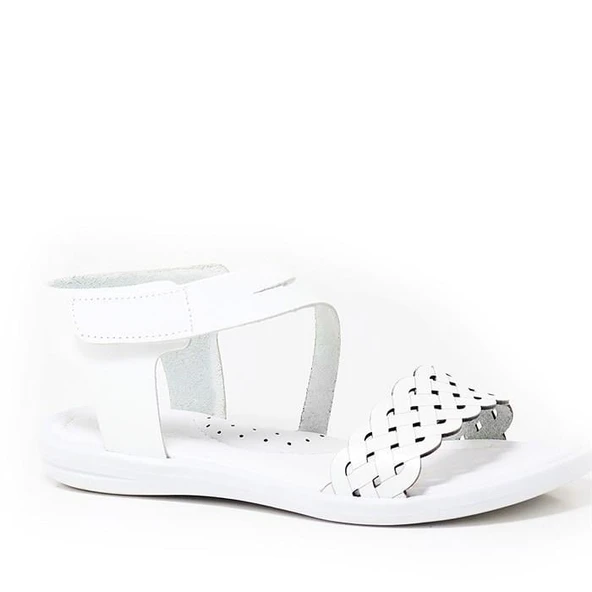 Artico Etoile Hakiki Deri Beyaz Vaketa Kız Çocuk Sandalet ürün görseli