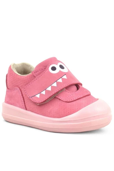 Rakerplus Dino Hakiki Deri Pembe Yüksek Bilekli Bebek Ayakkabı - Resim 2