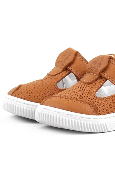 Rakerplus Bheem Hakiki Deri Turuncu Cırtlı Bebek Sneaker Sandalet - 7