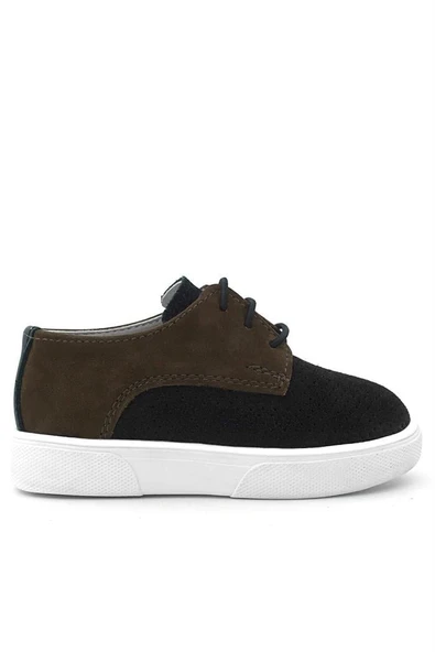 Rakerplus Hakiki Deri Siyah Kahve Lastikli Erkek Çocuk Günlük Ayakkabı - Resim 11