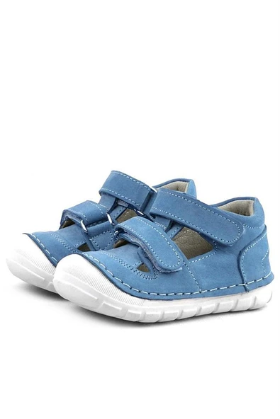Rakerplus Ruby Hakiki Deri Mavi Yazlık İlk Adım Ayakkabısı - Resim 10