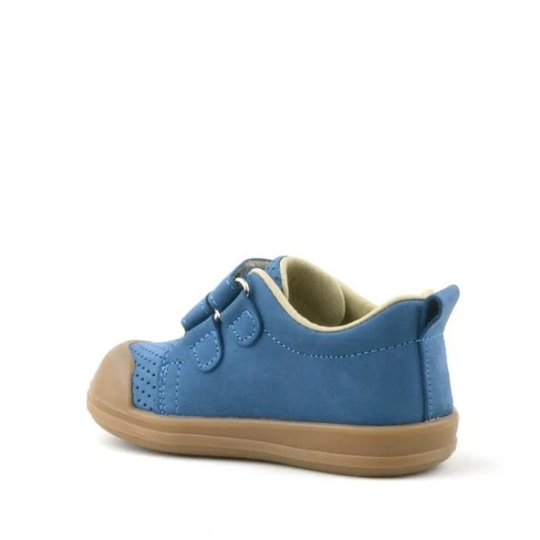 Rakerplus Sonic Hakiki Deri Lacivert Cırtlı Anatomik Bebek Spor Ayakkabı Sneaker - Resim 4