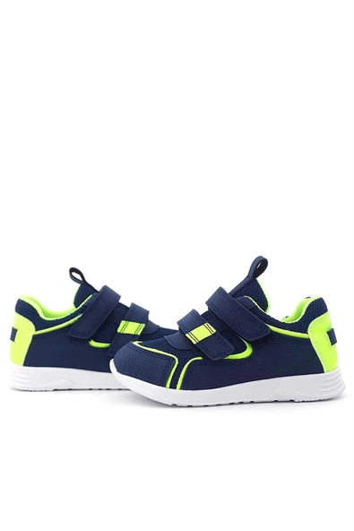 Rakerplus Lacivert Sarı Cırt Cırtlı Erkek Çocuk Spor Ayakkabı - Resim 8