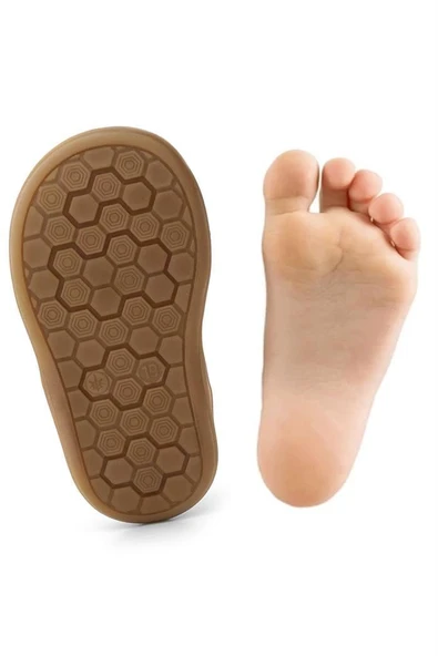 Rakerplus Sonic Hakiki Deri Lacivert Cırtlı Anatomik Bebek Spor Ayakkabı Sneaker - Resim 8