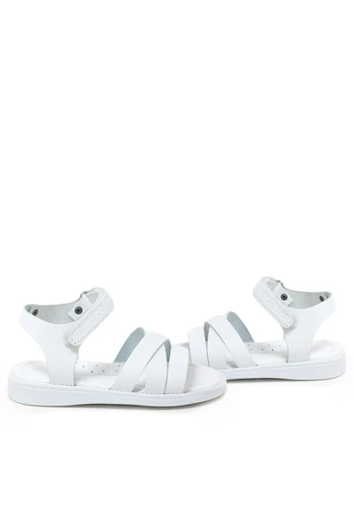 Artico Alexia Hakiki Deri Vaketa Beyaz Kız Çocuk Bebek Sandalet - 6