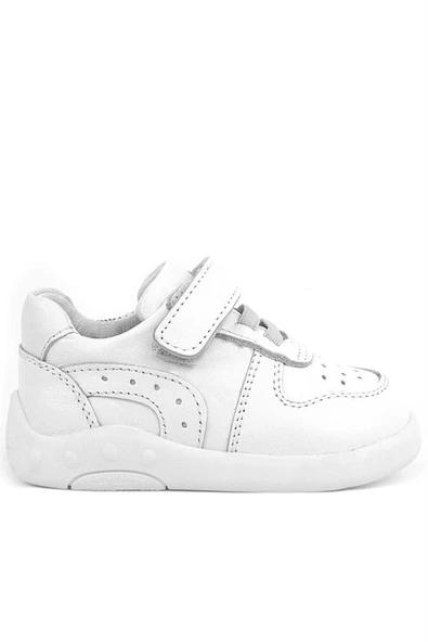 Rakerplus Hakiki Deri Beyaz Anatomik Bebek Spor Ayakkabı - Resim 2