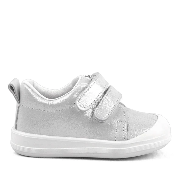 Rakerplus Sonic Hakiki Deri Beyaz Işıltılı Anatomik Bebek Spor Ayakkabı - Resim 2