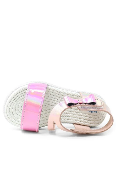 Artico Elenis Hakiki Deri Pembe Kız Bebek Sandalet - 6