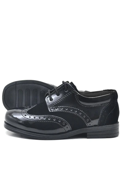 Rakerplus Titan Rugan Bağcıklı Klasik Erkek Bebek Abiye Ayakkabı - Resim 4