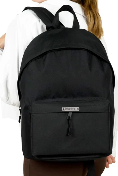 Rakerplus Siyah 42x29x14 cm Unisex Klasik Sırt Okul Çantası - Resim 5