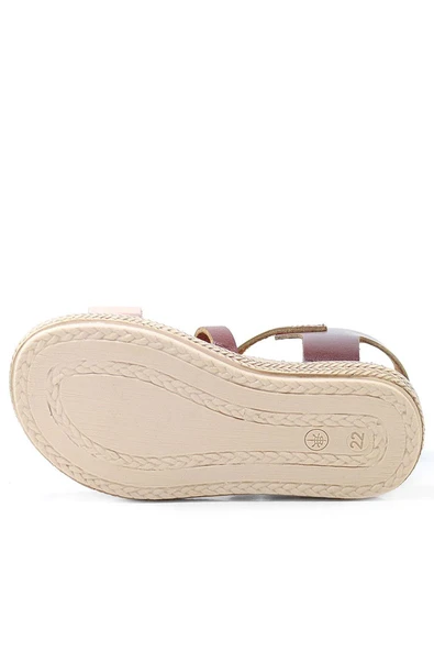 Artico Elenis Hakiki Deri Kahverengi Bakır Kız Bebek Sandalet - 7