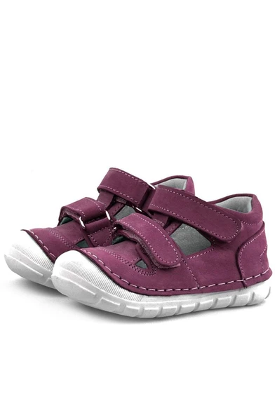 Rakerplus Ruby Hakiki Deri Mor Yazlık İlk Adım Ayakkabısı - 3