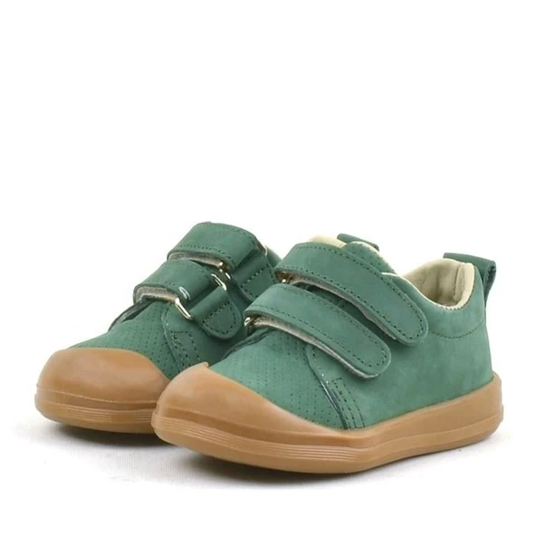 Rakerplus Sonic Hakiki Deri Yeşil Cırtlı Anatomik Bebek Spor Ayakkabı Sneaker - 4