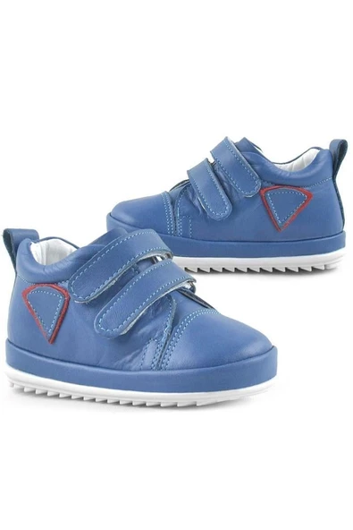 Rakerplus Scrat Hakiki Deri Mavi İlk Adım Ayakkabısı - Resim 8